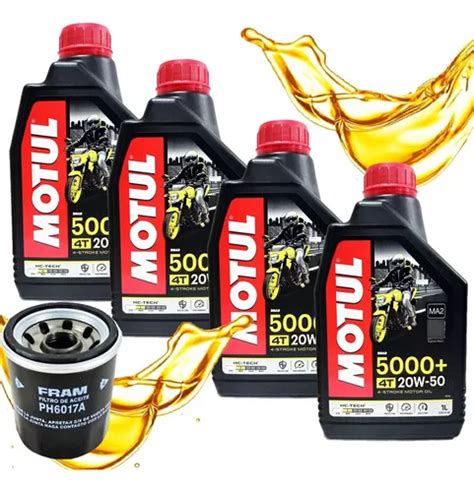 Kit Troca Leo E Filtro Cb F Hornet Motul W Lts