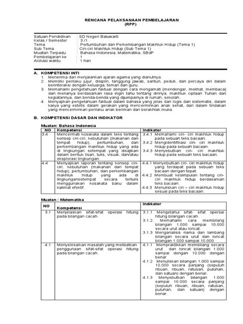 Contoh Rpp Dan Silabus Kelas 3 Pdf