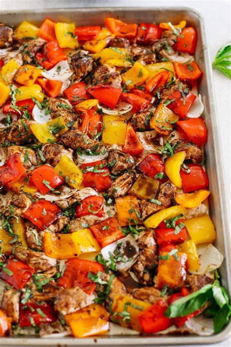 Sheet Pan Honey Balsamic Chicken And Veggies Eat Yourself Skinny