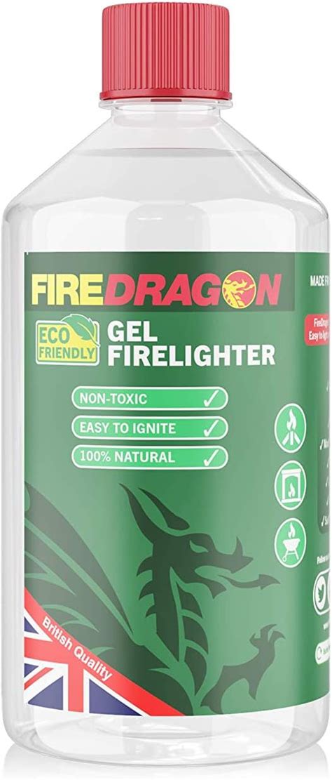 Fire Dragon Gel-Feueranzünder transparent 1 Liter : Amazon.de: Garten