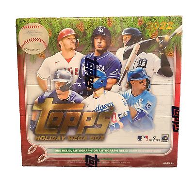 2022 Topps Holiday Mega Box Sealed MLB 1 Auto OR Relic EBay