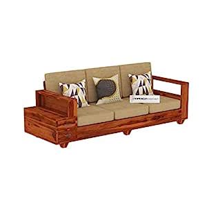 Furnesho Sheesham Wood Sofa Set Seater With Drawer Wooden Sofa Set