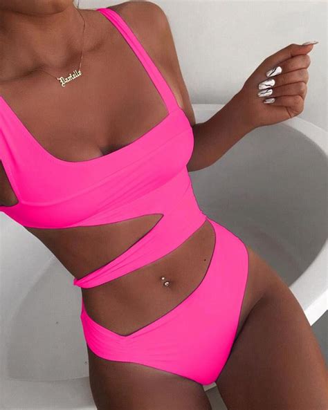 Conjunto De Bikini Sexy Para Playa Traje De Ba O De Una Pieza Con