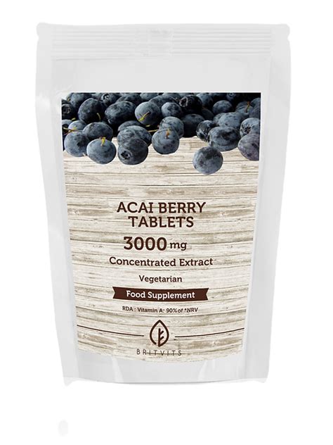 Acai Berry Extract 3000mg Tablets Britvits