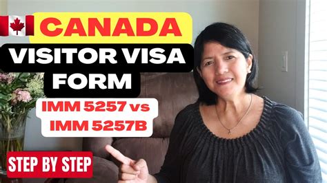 Canada Visit Visa Form Imm 5257imm 5257b Youtube