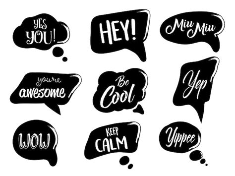 Premium Vector Vector Set Of Speech Bubbles In Comic Style