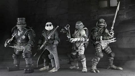 Pack 4 Figuras Universal Monsters X Teenage Mutant Ninja Turtles En