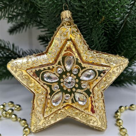 Купить стеклянная елочная игрушка звезда-3 в магазине Elichristmas с ...