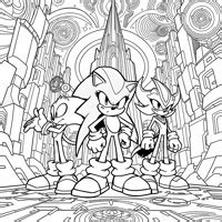 Sonic Shadow And Silver Coloring Page