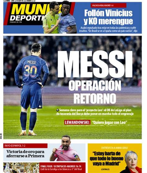 Bar A Universal On Twitter Mundo Deportivo Messi Operation Return