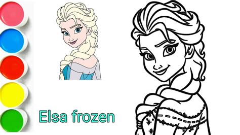 How To Draw Elsa From Frozen For Kids Easy Disney Drawing Youtube