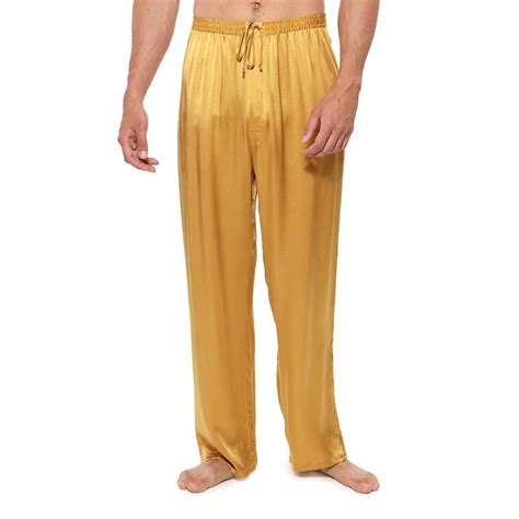 Mens Silk Pajama Pants 22 Momme Long Real Silk Pajamas Bottoms Sleep