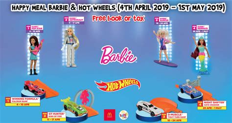 EXPIRED McDonalds Get A Free Barbie Hot Wheels Toy Or Treetop Twins Adventures Book With