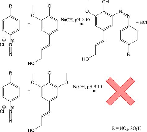 General Scheme Of The Azo Coupling Reaction Phenylpropane Units The