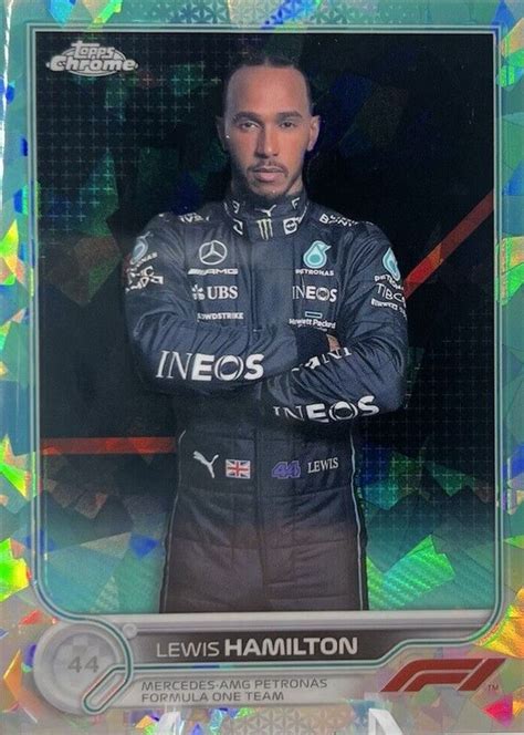 Lewis Hamilton Topps Chrome Formula Sapphire Edition Aqua