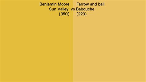 Benjamin Moore Sun Valley 350 Vs Farrow And Ball Babouche 223 Side