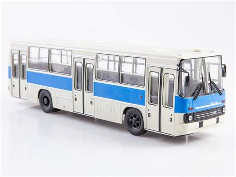 Масштабная модель Автобус Икарус-260.06 (белый/голубой)