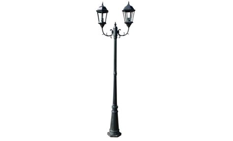 lampadaire extérieur double 230 cm vert foncé noir Achat Vente