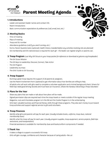 Meeting Handout Template PDF Template