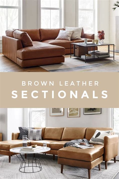 sectional living room, brown leather sectional Leather L Shaped Couch, Faux Leather Couch, Best ...