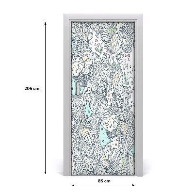 Autocollant De Porte Fleuri Motif Tulup Fr