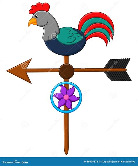 Weather Vane Illustration Stock Vector Illustration Of Direction