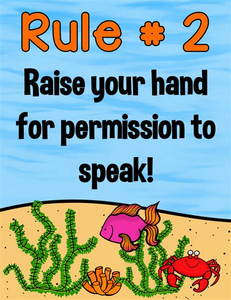 Ocean Themed Whole Brain Teaching Rules Freebie St Day Of School