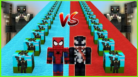 HUYSUZ ŞANS BLOKLARI CHALLENGE ÖRÜMCEK ADAM vs VENOM Minecraft