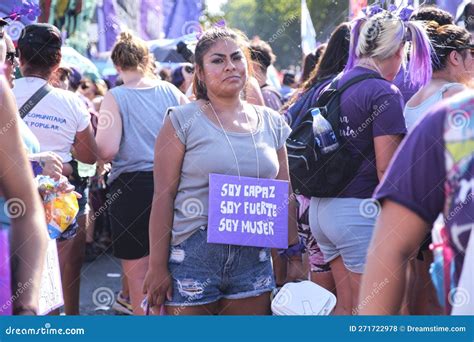 Women during the International Feminist Strike in Buenos Aires ...