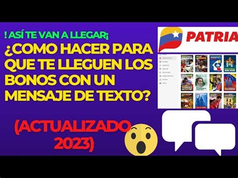 Como Hacer Para Que Te Lleguen Los Bonos De La Patria Actualizado