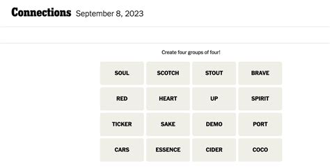 ‘Connections’ Hints and Answers for Friday, Sept. 8, 2023 - Parade