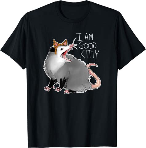 Opossum Shirt I Funny Possum I Am A Good Kitty T Shirt Uk