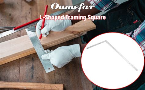 Oumefar L Shaped Framing Square Stainless Steel Degree Right Angle