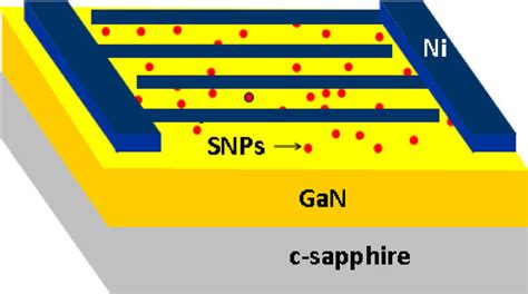 Color Online Schematic Device Structure Of Gan Msm Detector With Snps