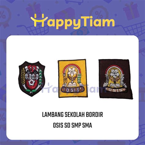 Jual Bordir Logo Osis Sekolah Sd Smp Sma Atribut Lambang Badge Bet