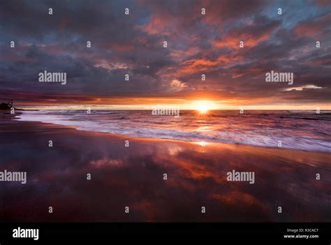 USA, California, La Jolla. Sunset over beach Stock Photo - Alamy