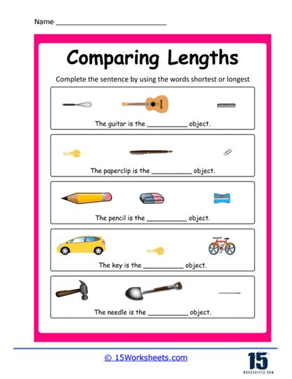 Comparing Two Measurements Worksheet Have Fun Teaching Worksheets