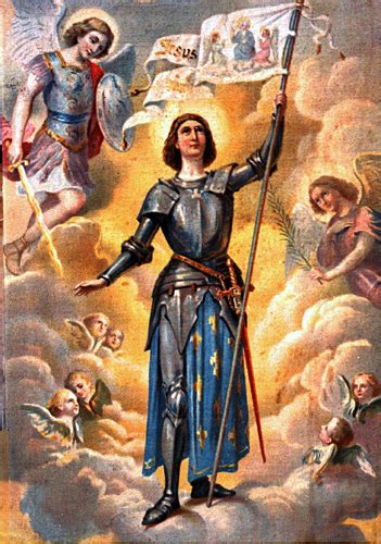 Joan Of Arc Maid Of Heaven Canonization Banner Painting