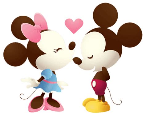 Minnie Y Mickey Bebés Besandose Imagui