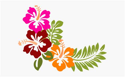 Hawaii Clipart Bunga Raya - Flowers Clipart Black And White , Free ...