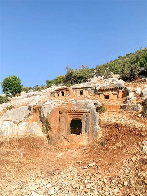 Lycian Tombs The Ancient City Of Demre Mira Turkey Tombs In The Rock