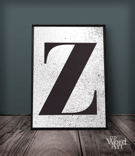 Letter Z Print, Letter Wall Art, Letter Wall Decor, Printable Letters ...