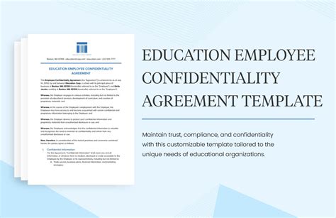 Education Employee Confidentiality Agreement Template In Word Pdf