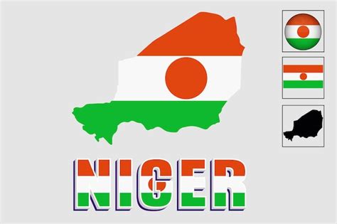 Niger Flag Map