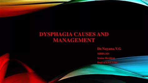 Ppt Dysphagia Causes And Management Powerpoint Presentation Free