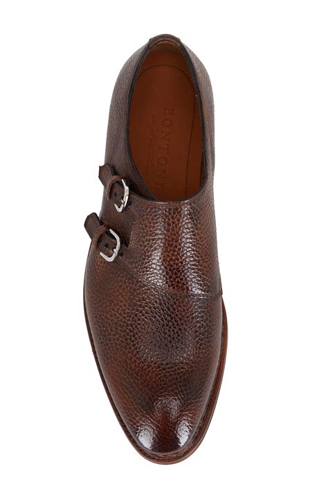 Bontoni Diamante Chocolate Leather Double Monk Strap Shoe