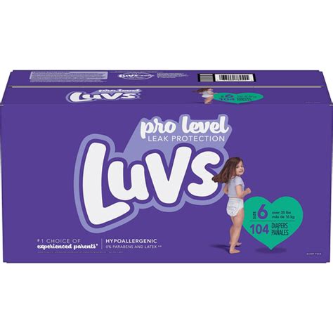 Luvs Triple Leakguards Diapers, 6 (Over 35 lbs), Giant Pack | Diapers & Training Pants | Riesbeck