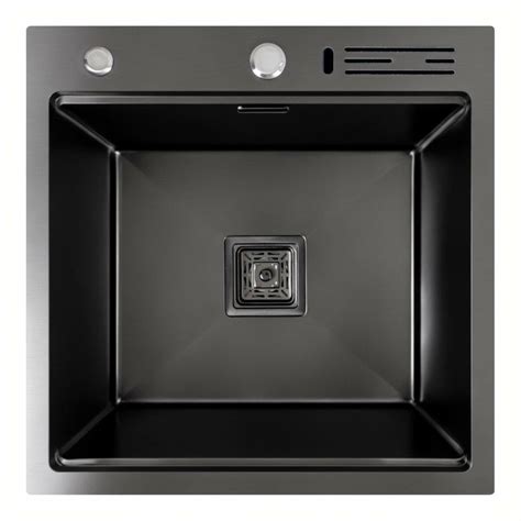 ᐉ Мойка кухонная Platinum Handmade PVD с подставкой для ножей 50x50 см ...