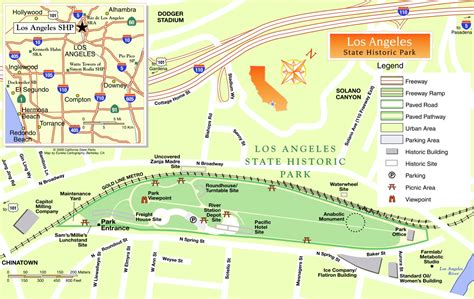 Los Angeles State Historic Park Map - Ontheworldmap.com