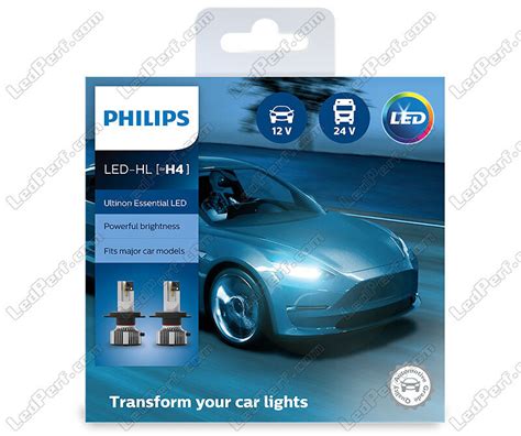 2x H4 LED bulbs - PHILIPS Ultinon Essential LED 6500K